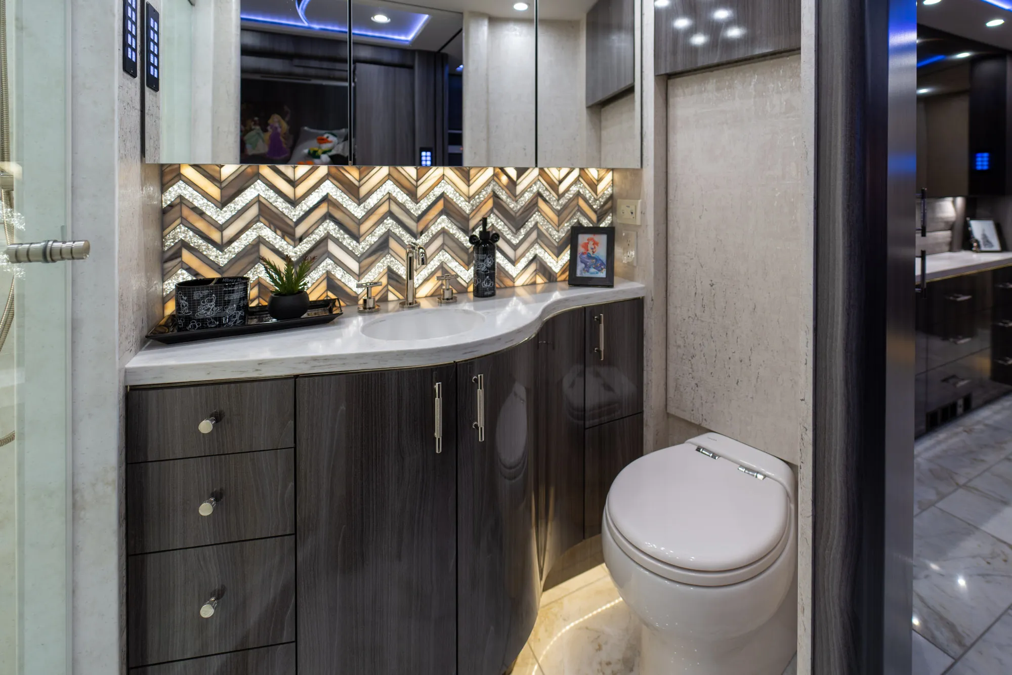 Interior storage area of Marathon Coach 1351