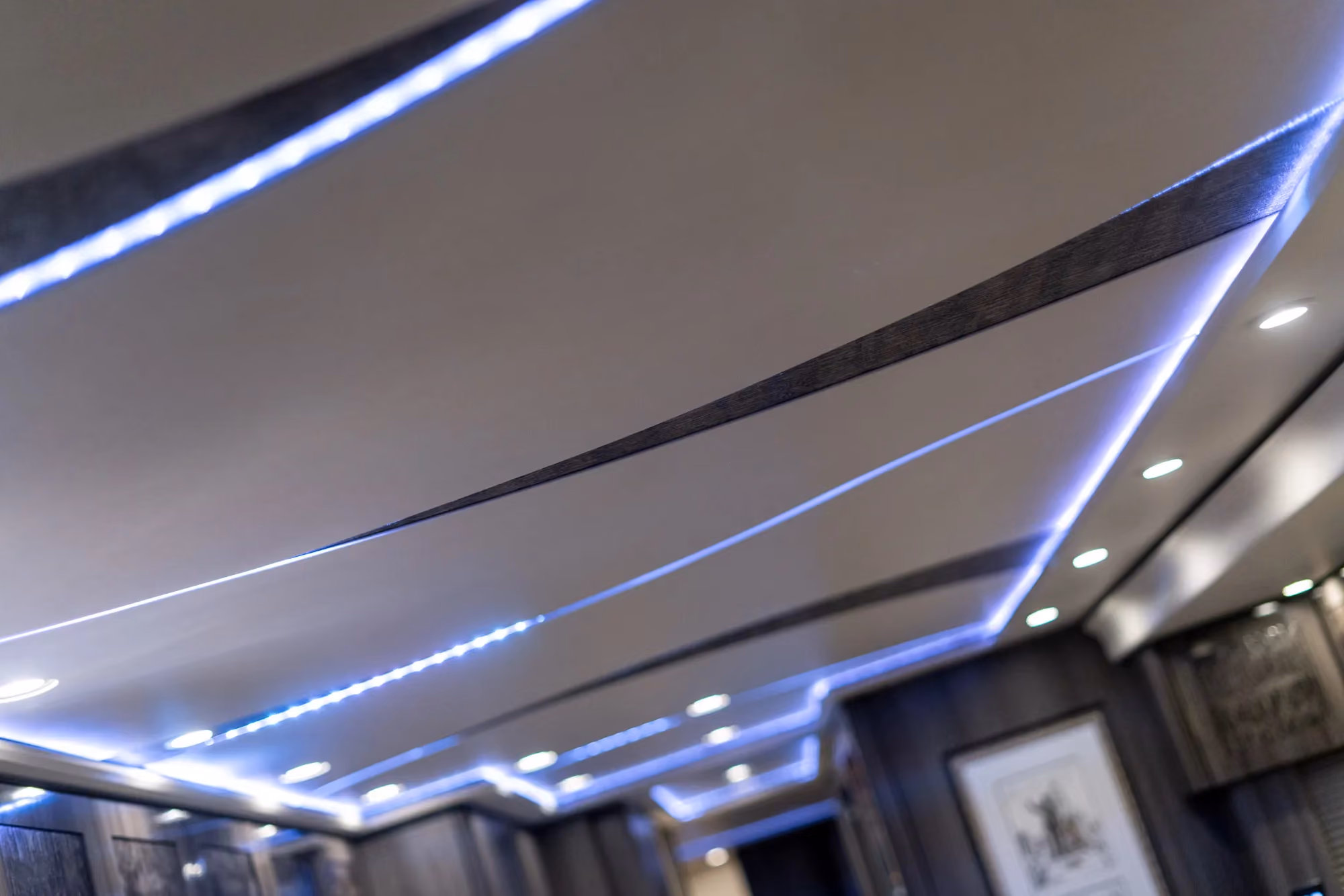 Interior bedroom finish detail in Marathon Coach 1351