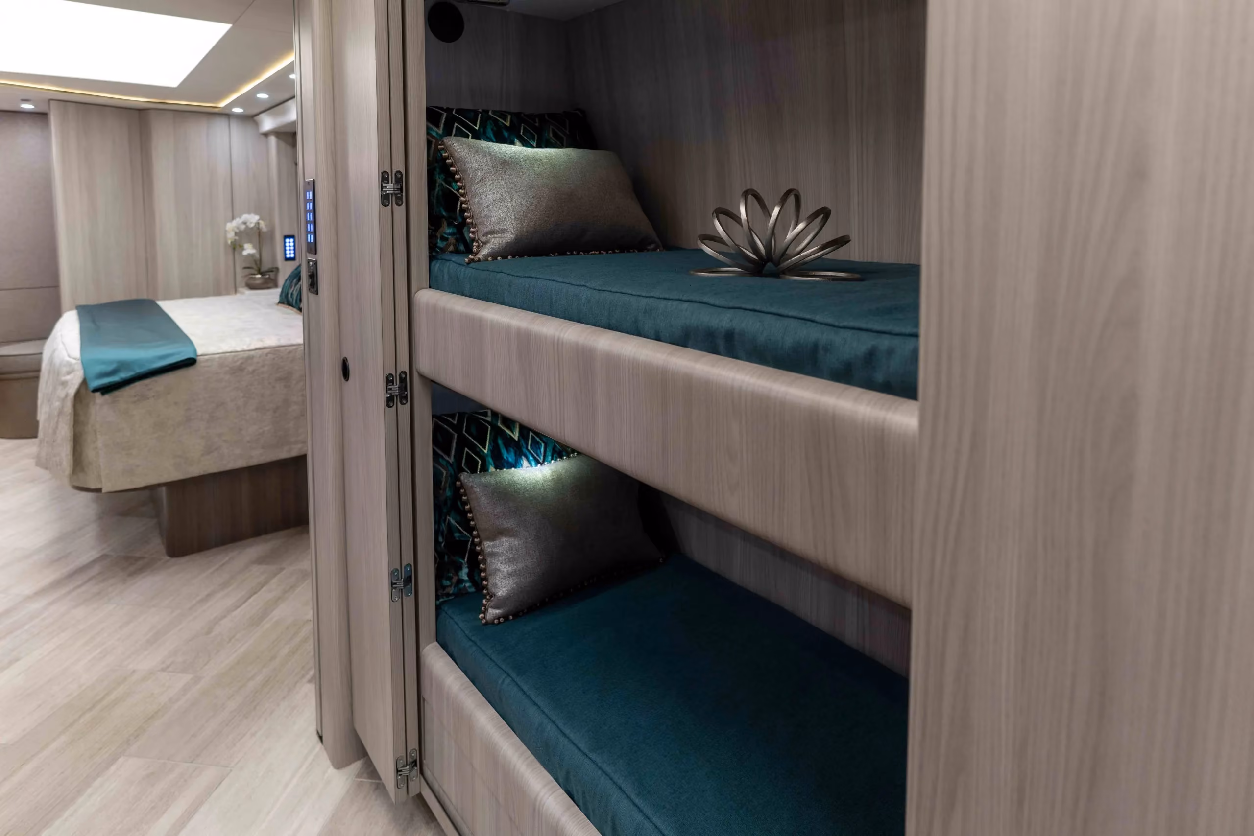 Interior dining area of Marathon Coach 1352