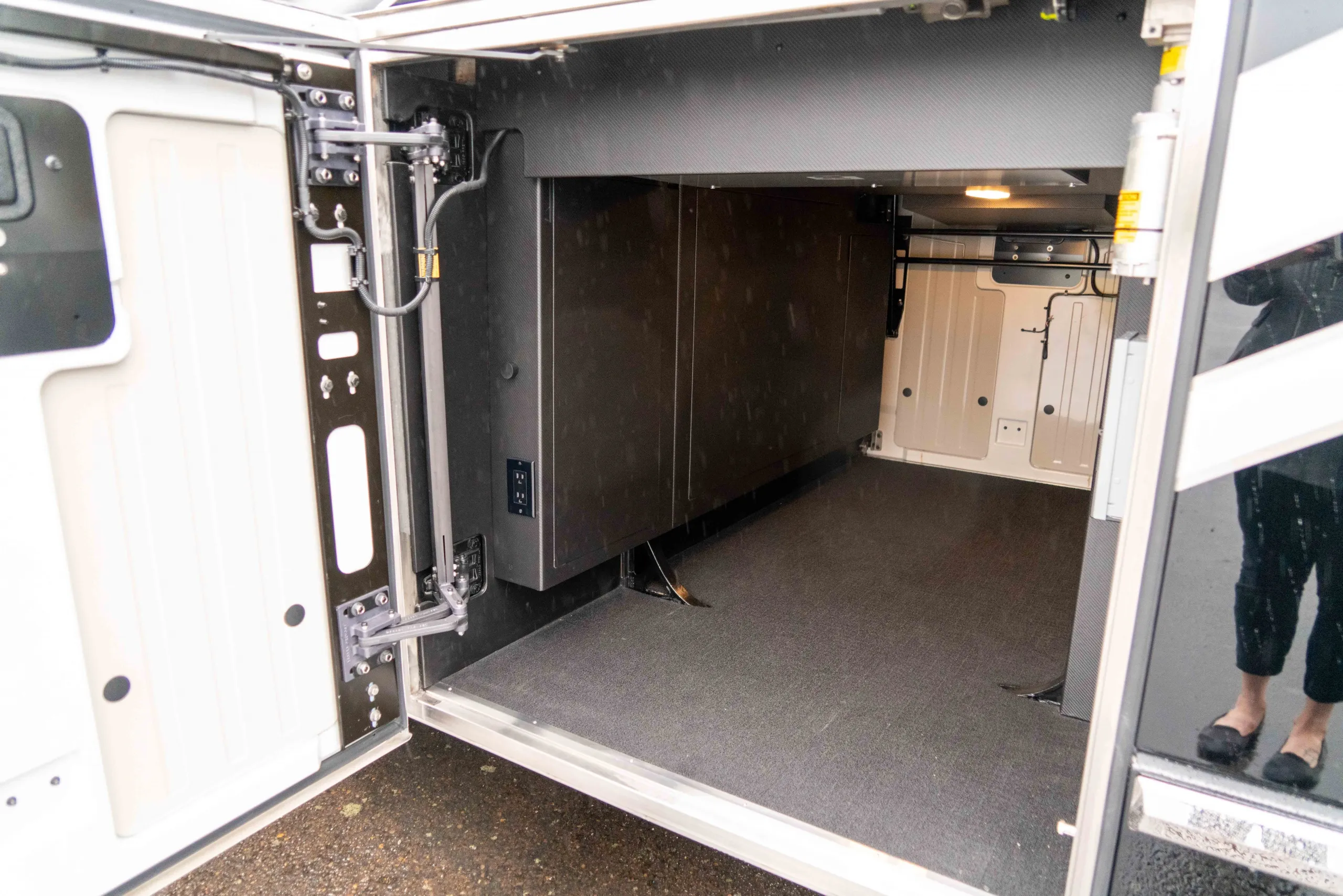 Interior surface and finish detail in Marathon Coach 1352