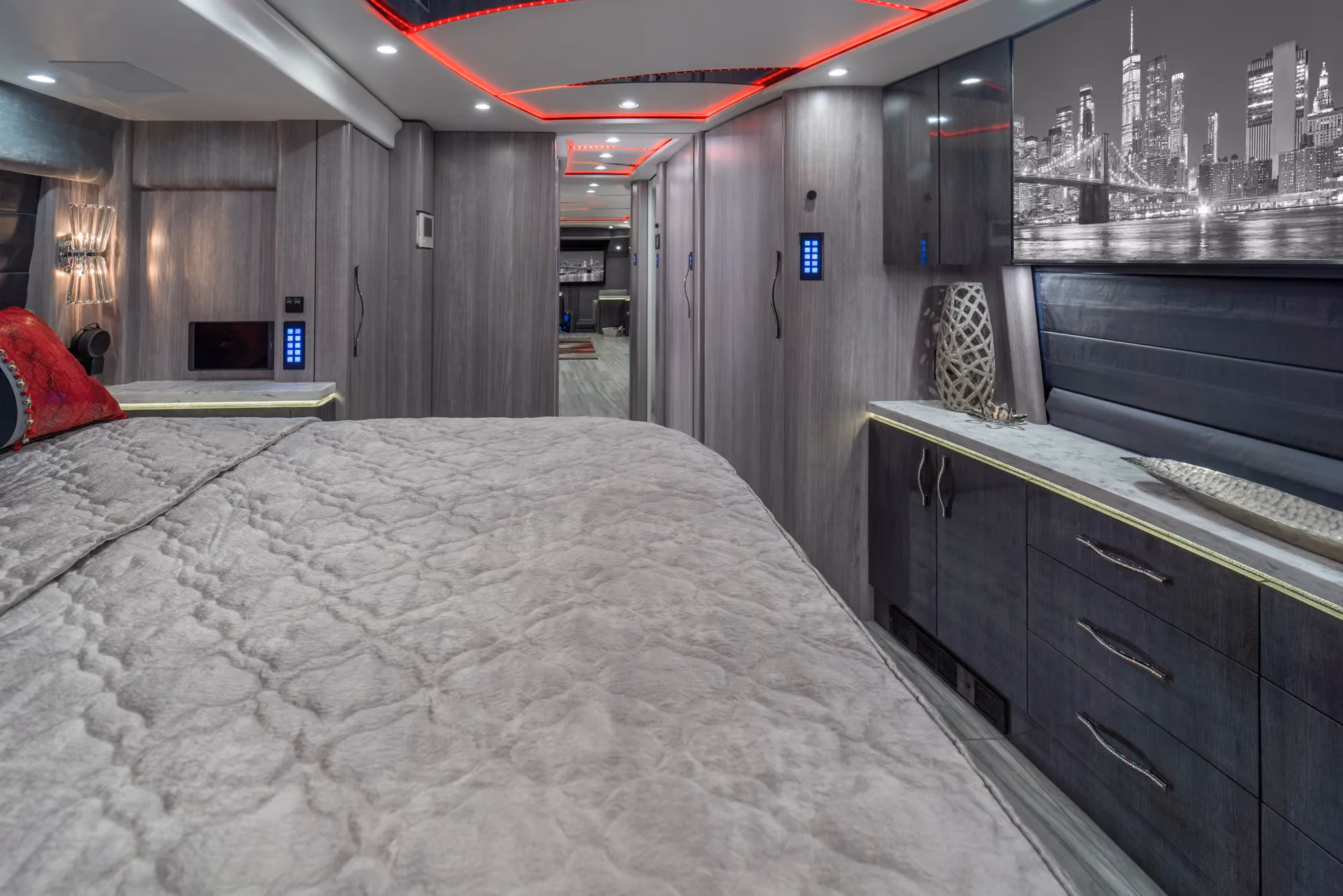 Interior driver area of Marathon Coach 1354