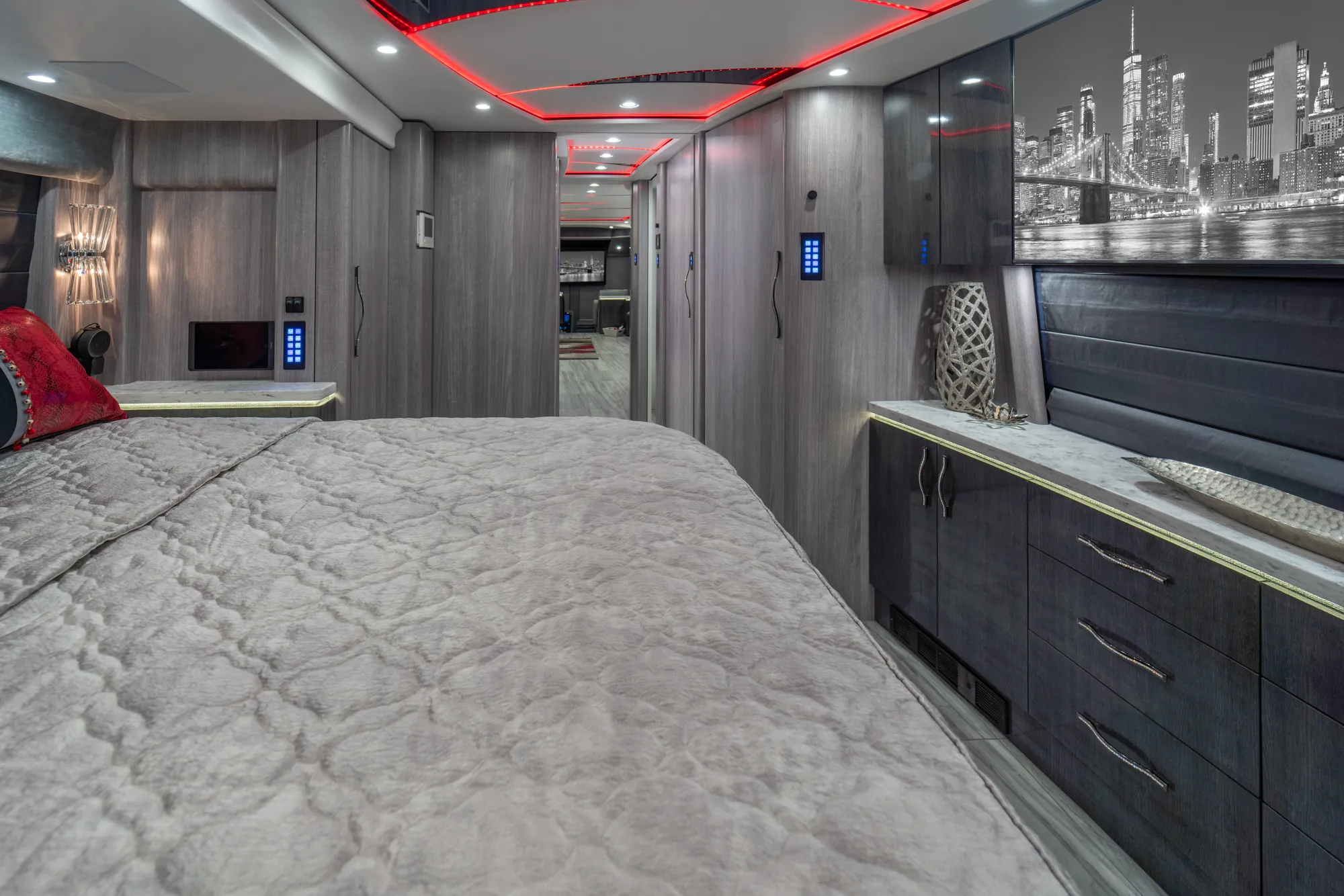 Interior driver area of Marathon Coach 1354