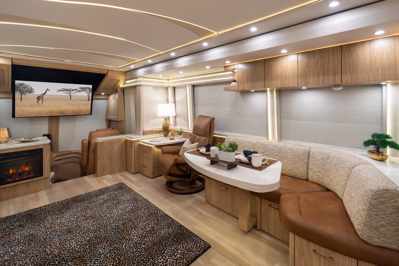 Interior of Marathon Coach #1409 | Luxury Motorcoach for Sale
