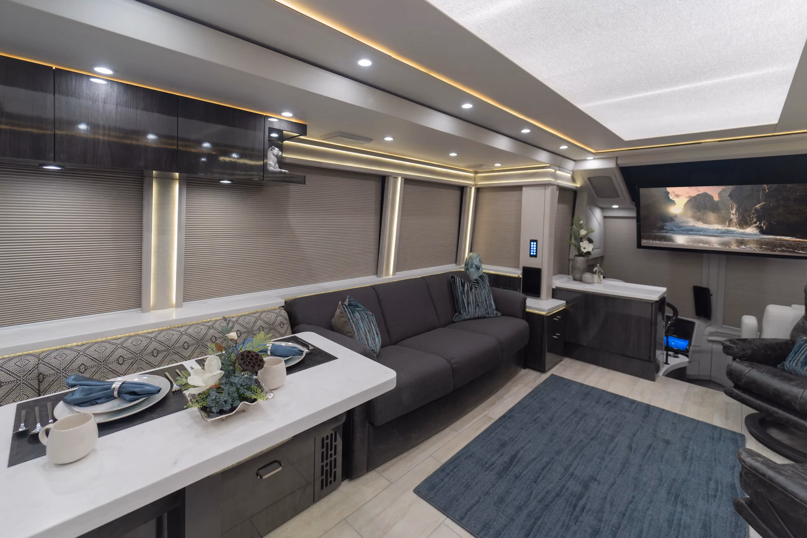 Interior of Marathon Coach #1401 | Luxury Motorcoach for Sale