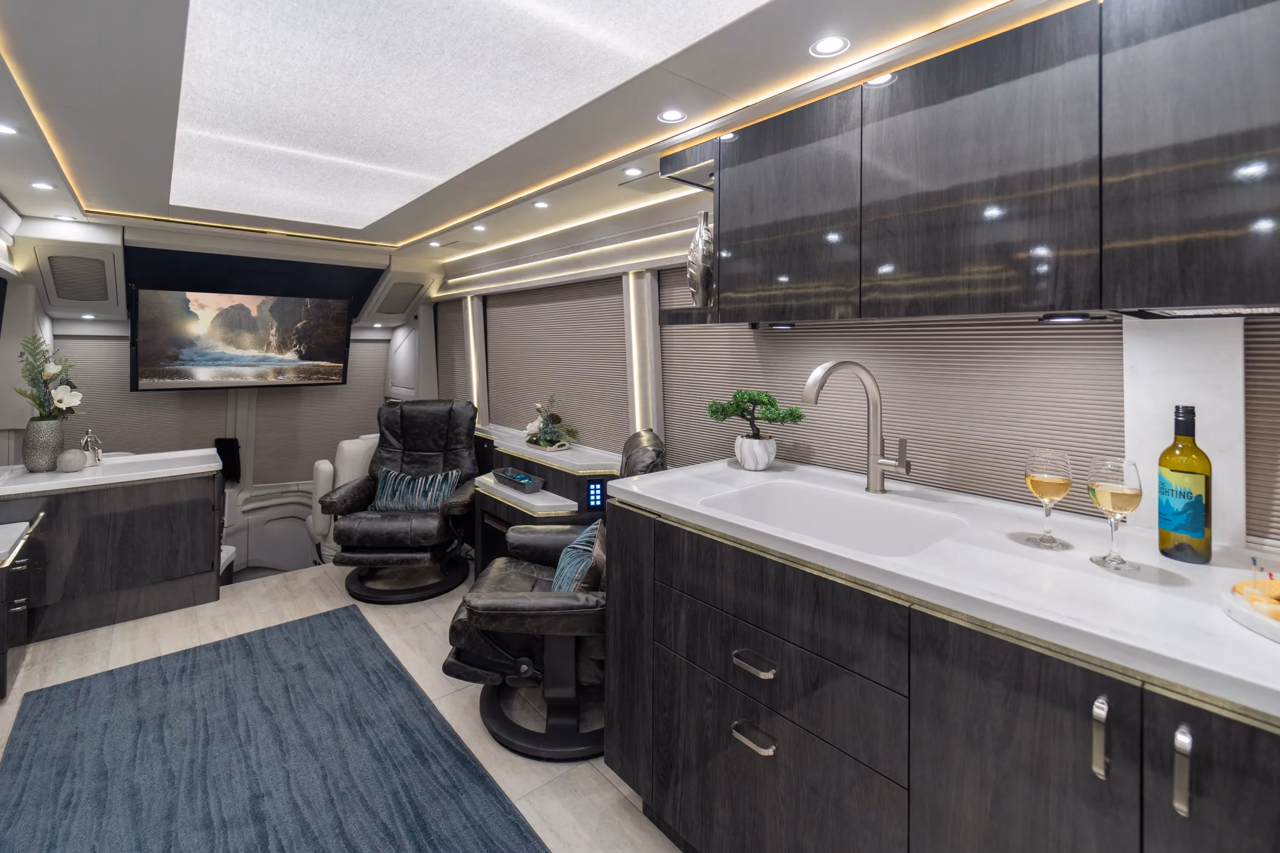 Interior of Marathon Coach #1401 | Luxury Motorcoach for Sale