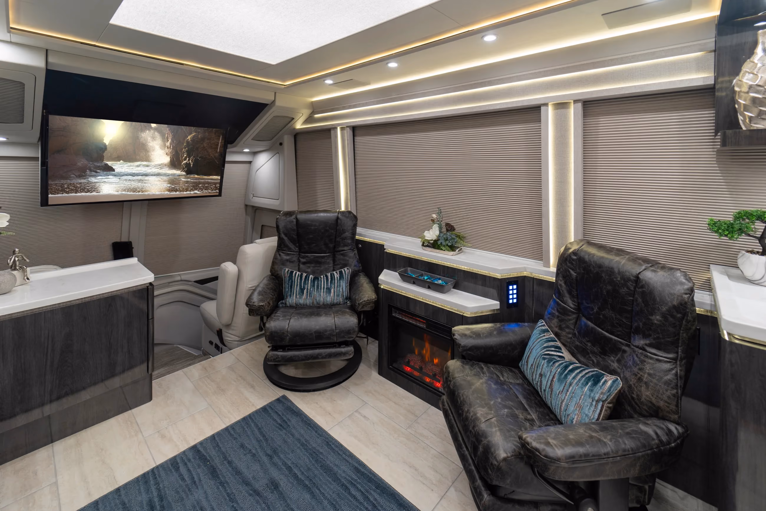 Interior of Marathon Coach #1401 | Luxury Motorcoach for Sale