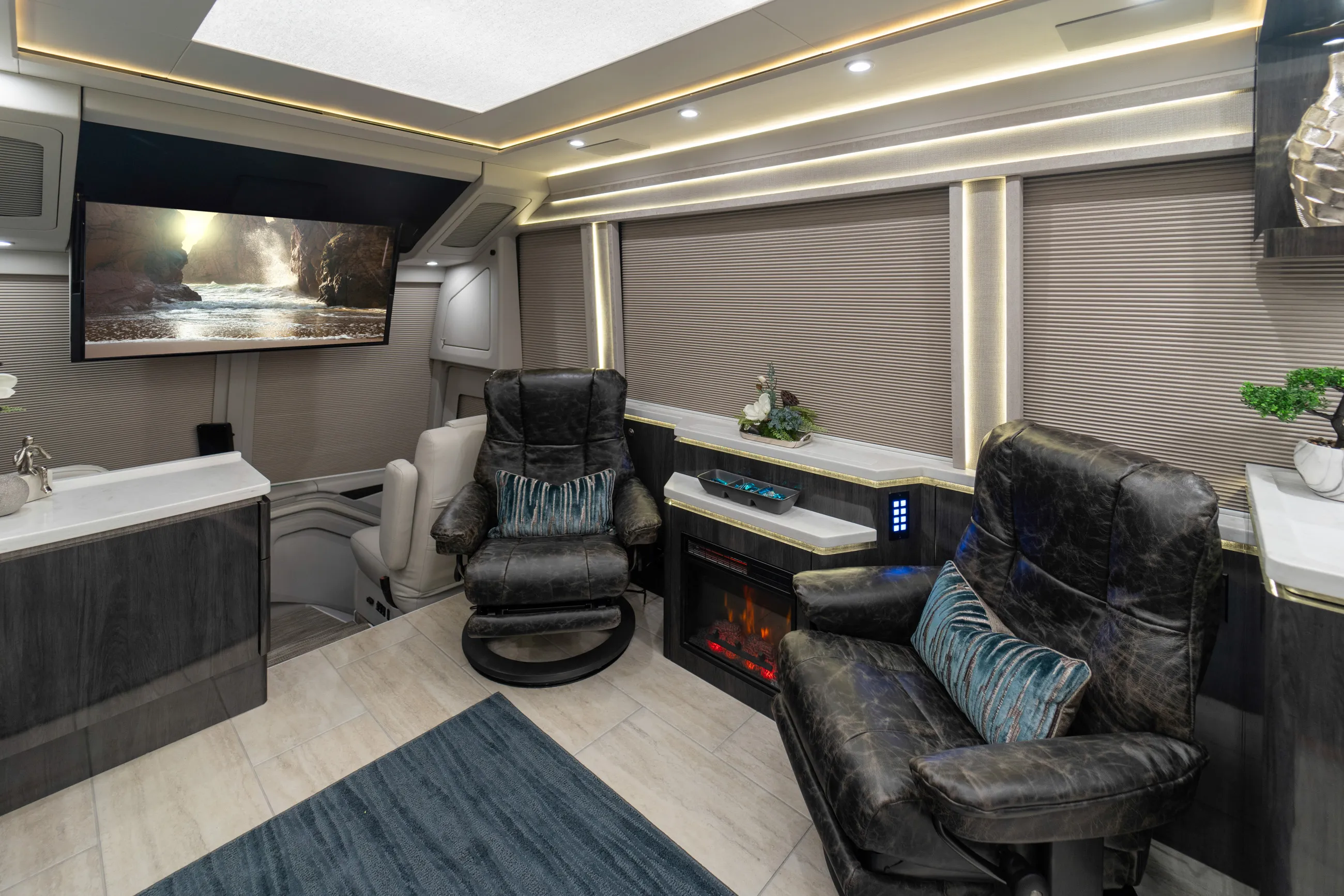 Interior of Marathon Coach #1401 | Luxury Motorcoach for Sale