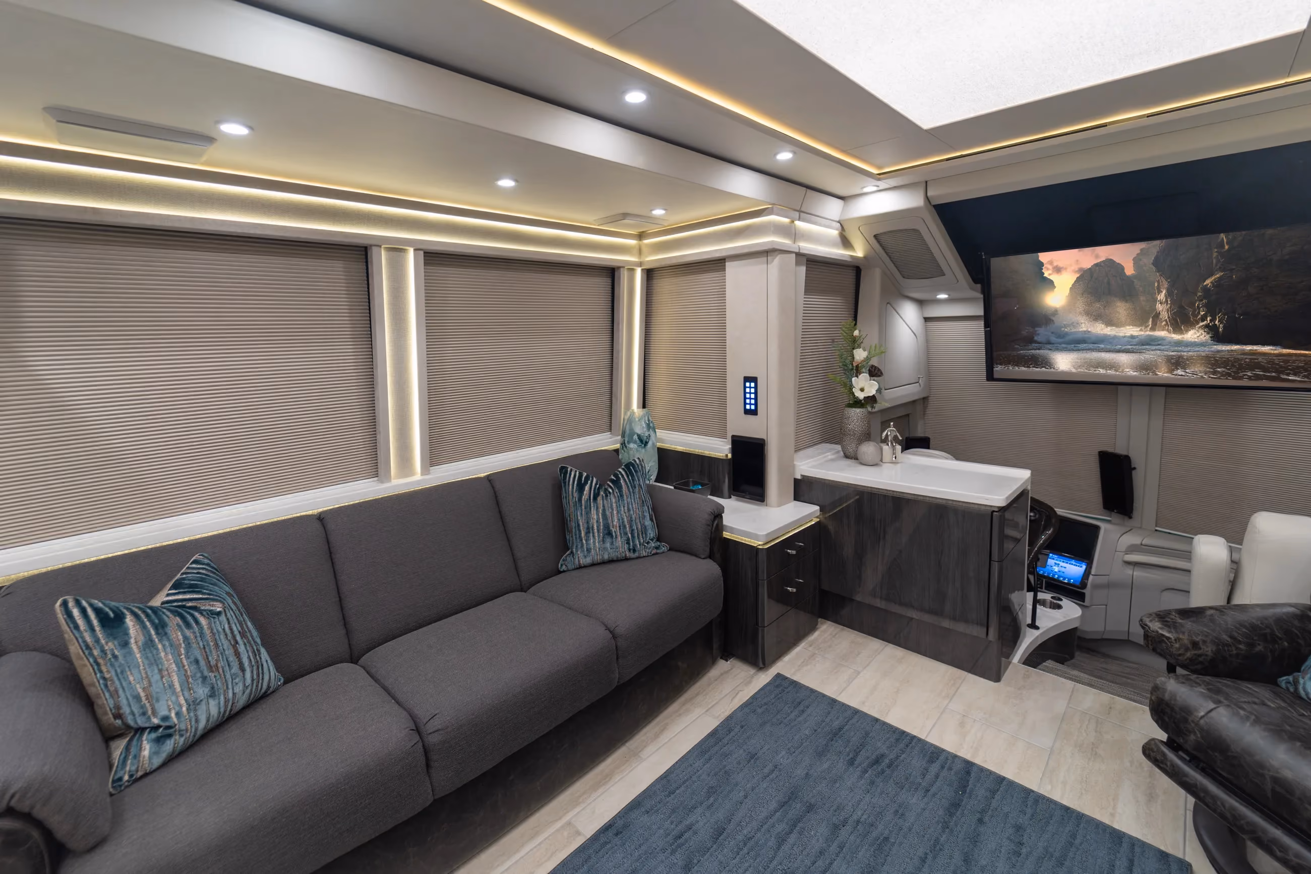 Interior of Marathon Coach #1401 | Luxury Motorcoach for Sale