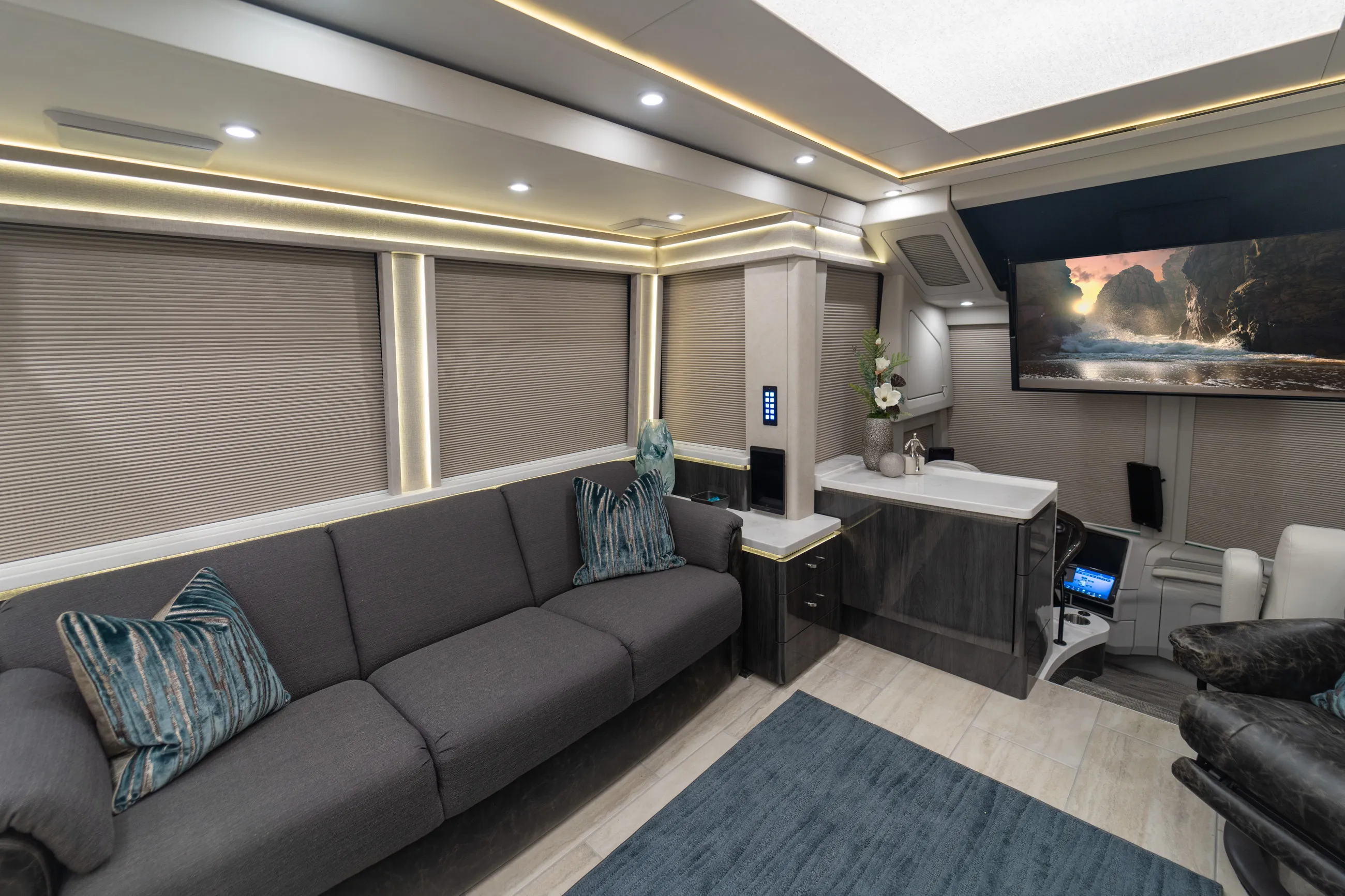 Interior of Marathon Coach #1401 | Luxury Motorcoach for Sale