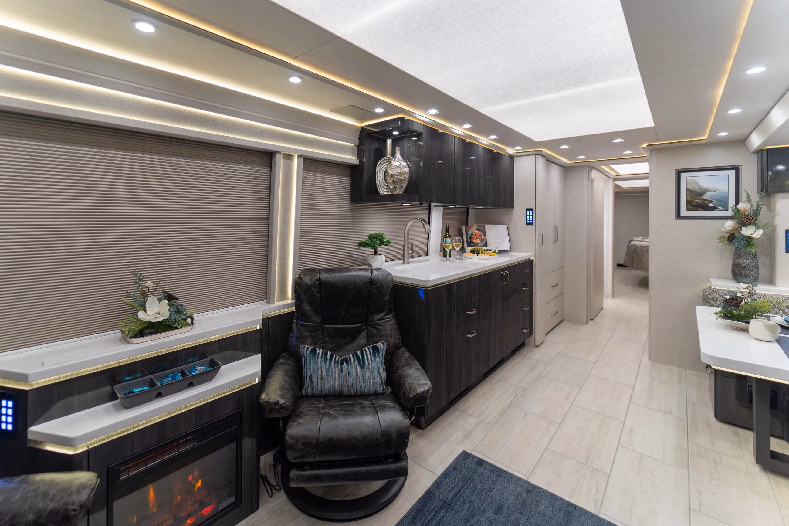 Interior of Marathon Coach #1401 | Luxury Motorcoach for Sale