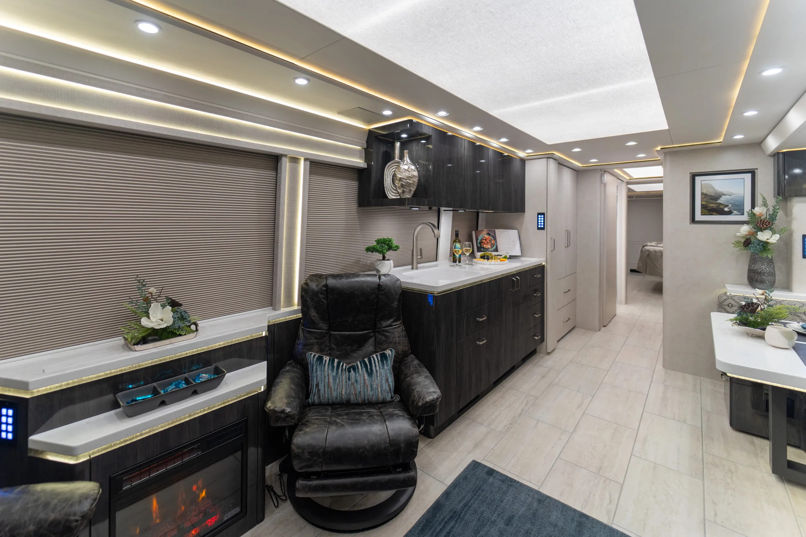 Interior of Marathon Coach #1401 | Luxury Motorcoach for Sale