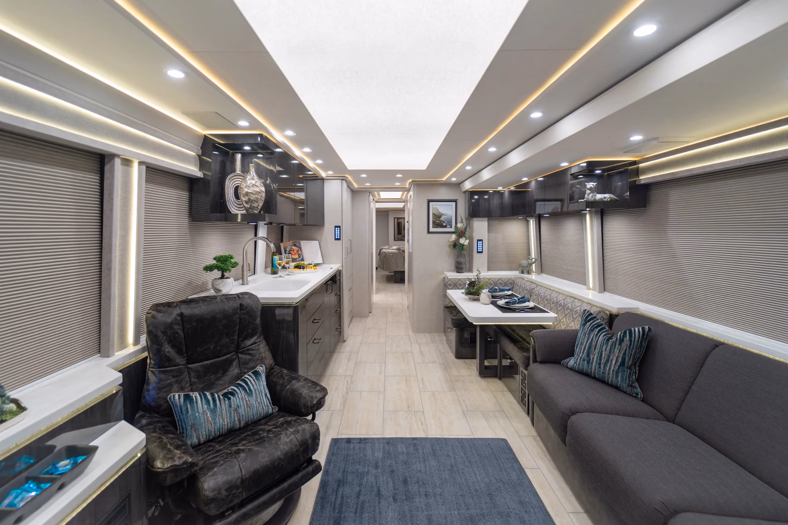 Interior of Marathon Coach #1401 | Luxury Motorcoach for Sale