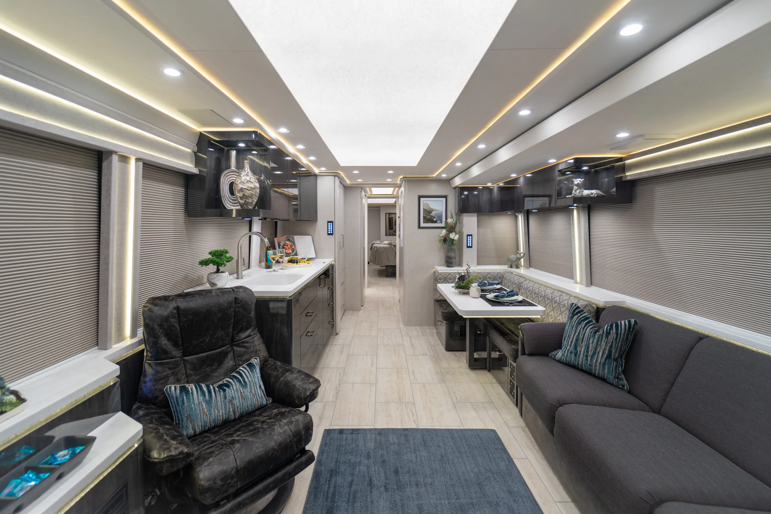 Interior of Marathon Coach #1401 | Luxury Motorcoach for Sale