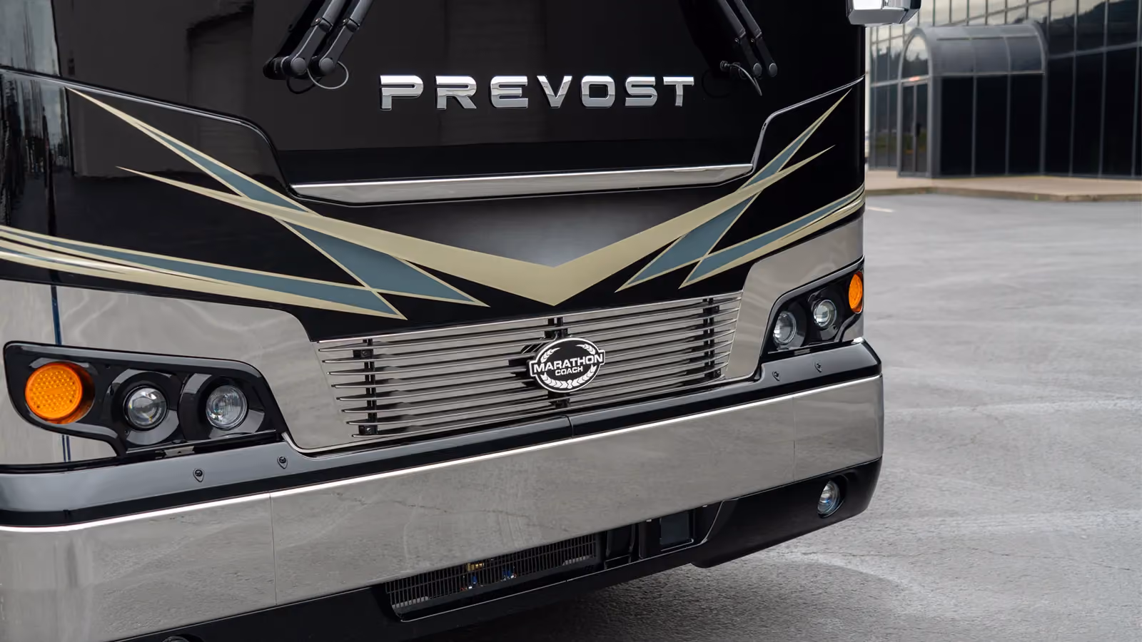 The front grill of Marathon Coach 1421 