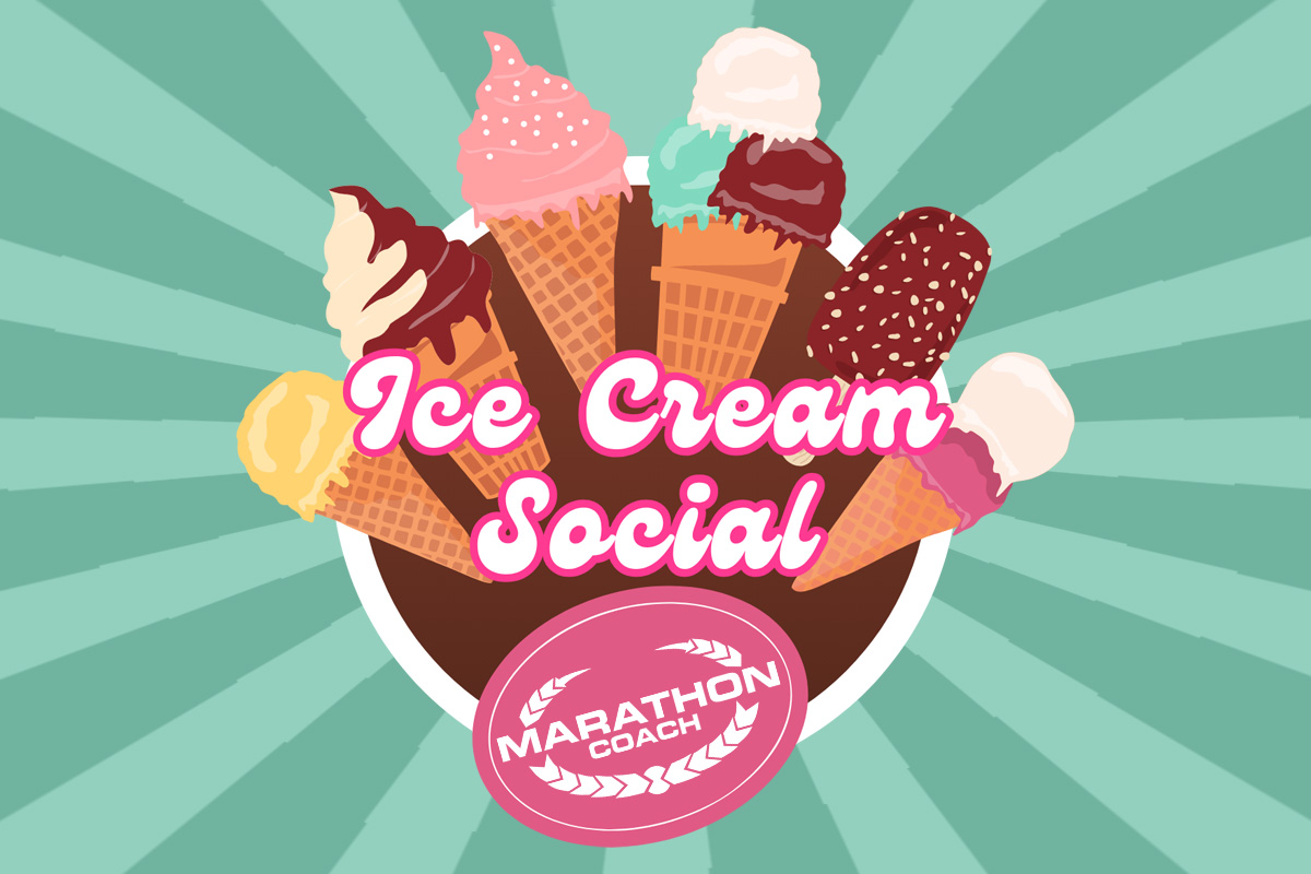 Ice cream treats with Marathon Coach Logo