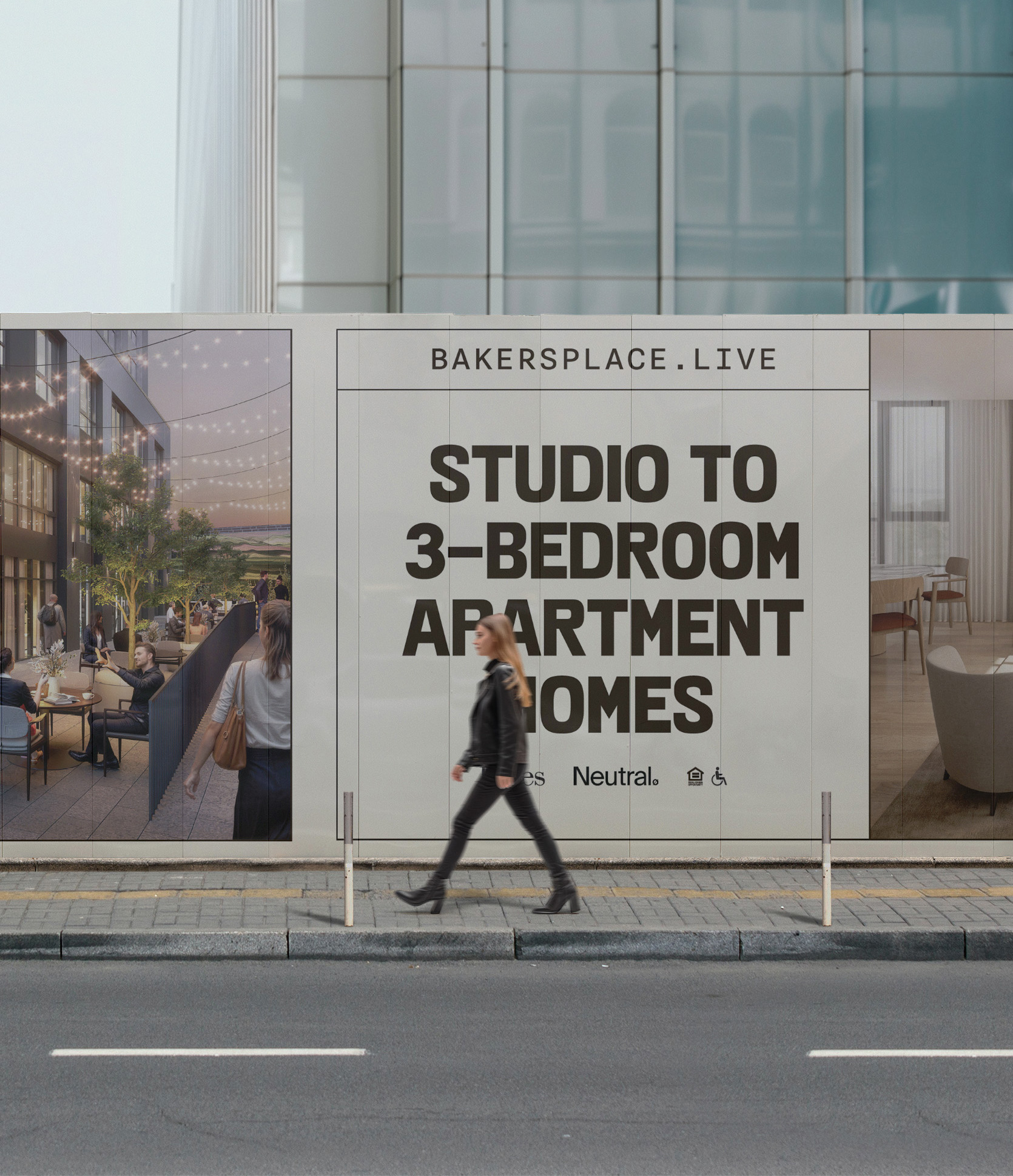 Fence marketing banner for CRE property