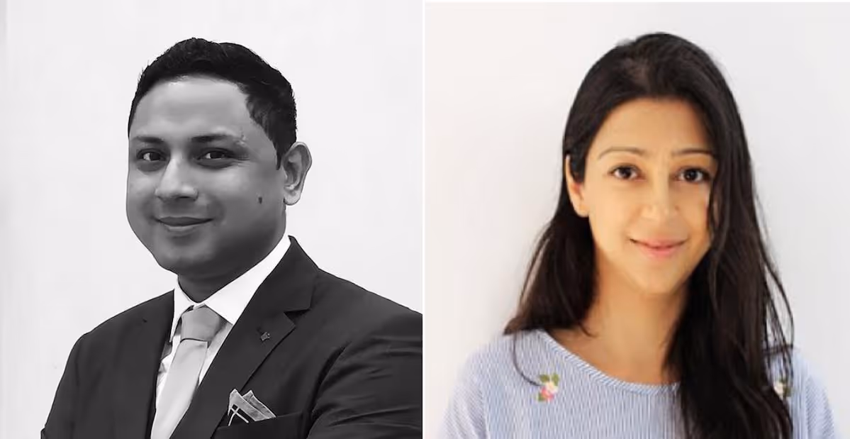 Headshots of Zopnik CEO Kritidipta Lahkar CGO Sukhmani Bedi 