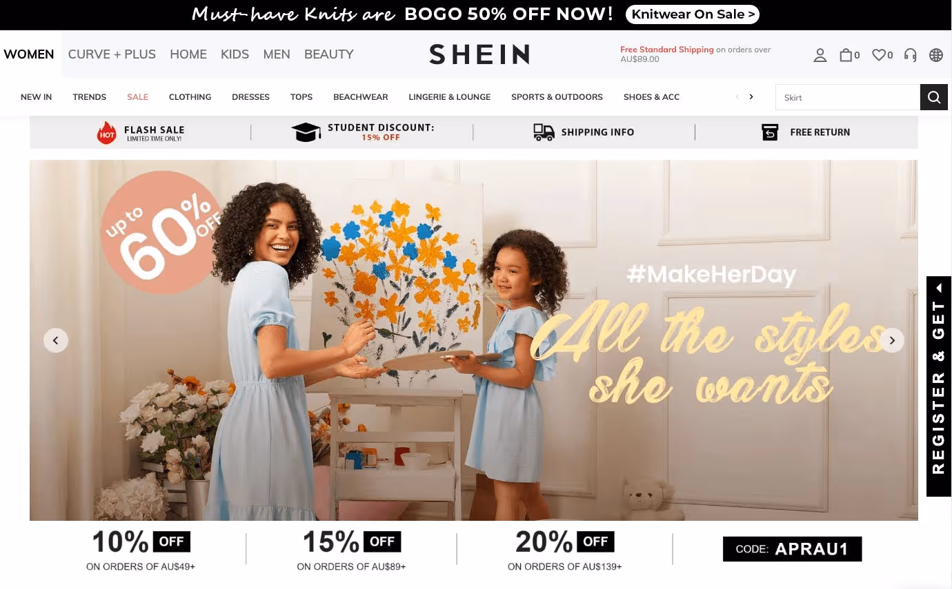 Shein website 2023