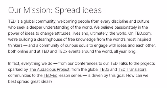 TED Mission Statement