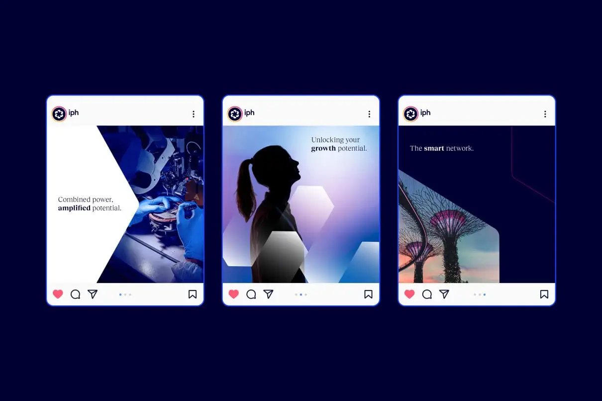 Employee holding an IPH welcome booklet featuring the updated brand identity.