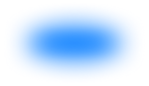 A blue circle with a black background.