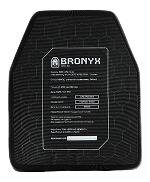 Бронеплита BRONYX 3 класу захисту — легка плита для базового рівня бронезахисту Зворотня сторона плити 