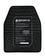 Бронеплита BRONYX 4 класу — надійний захист від гвинтівкових куль середньої потужності Зворотня сторона плити