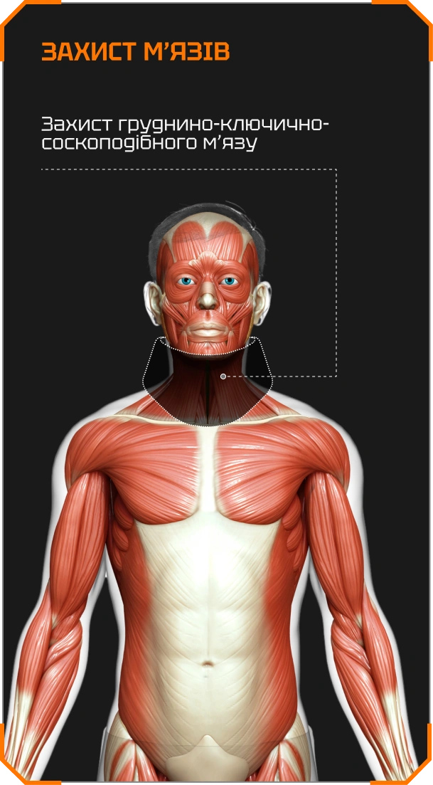Балістичний захист шиї — зниження ризику поранень судин і нервів