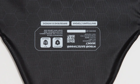 UHMWPE захист стегна BRONYX — безпечний і гнучкийUHMWPE-балістичний елемент зовнішньої частини стегна — структура матеріалу
