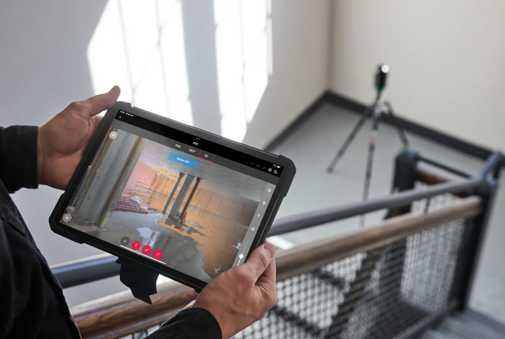 3D scanning in a stairwell