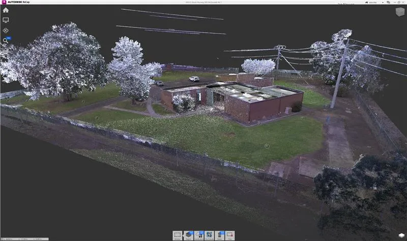 External point cloud of a warehouse building