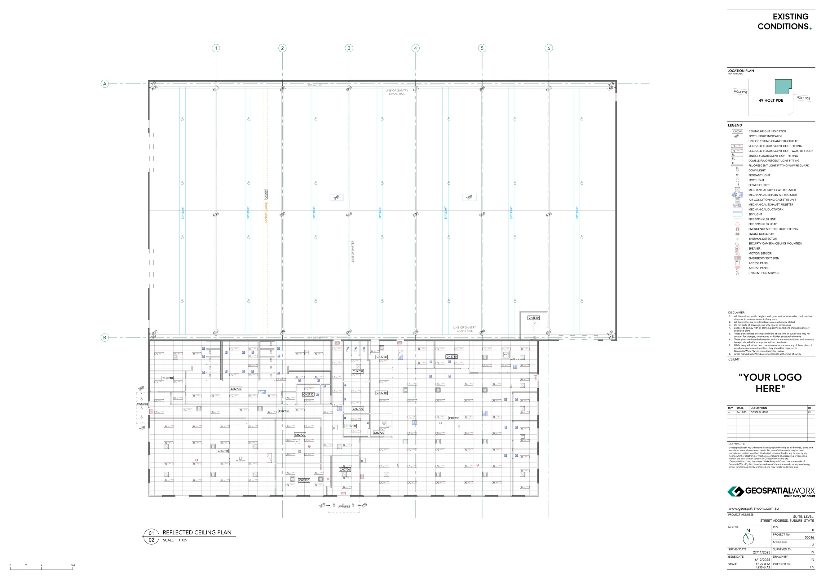Revit illustration of an internal warehouse