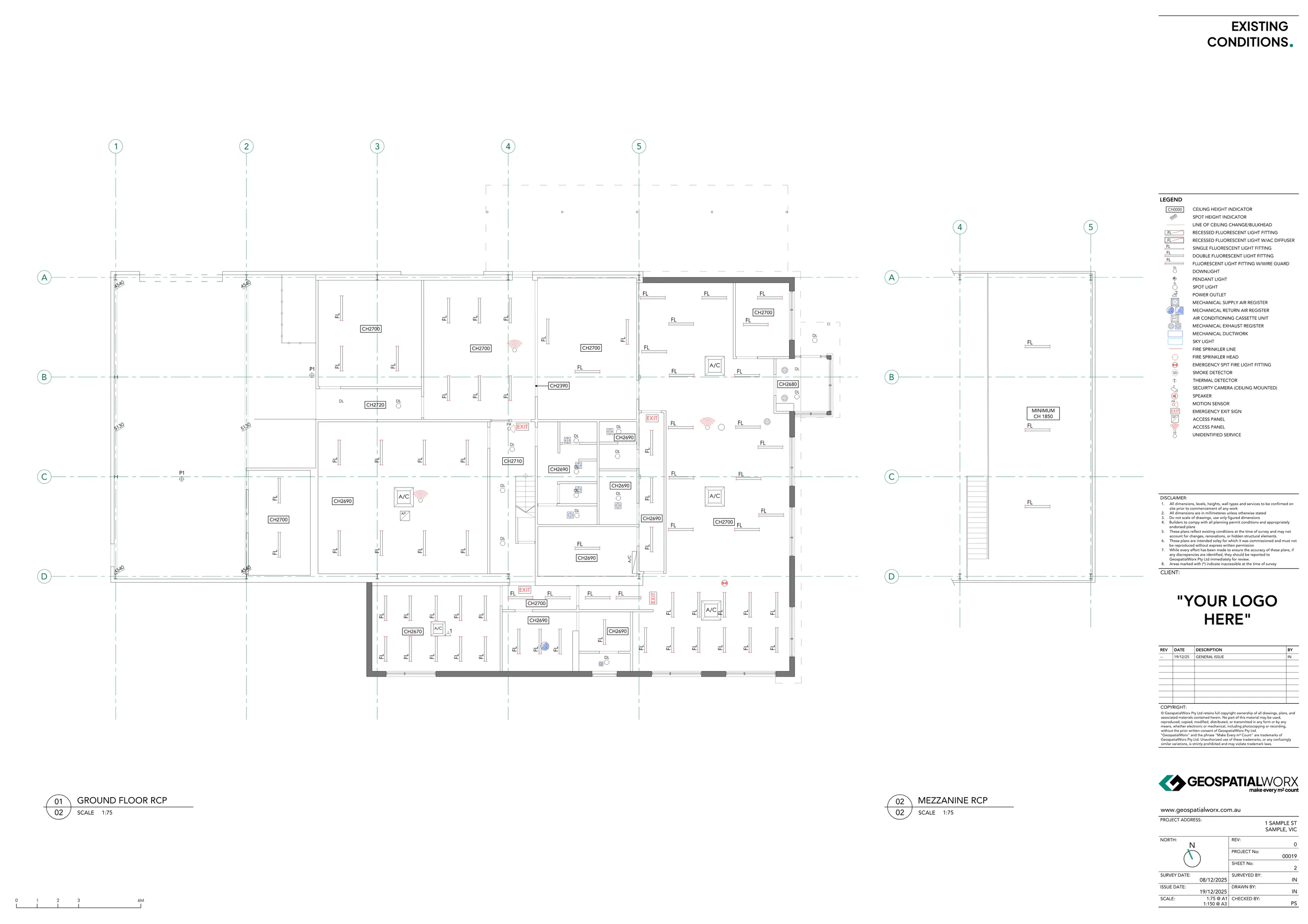 Revit illustration of an internal warehouse