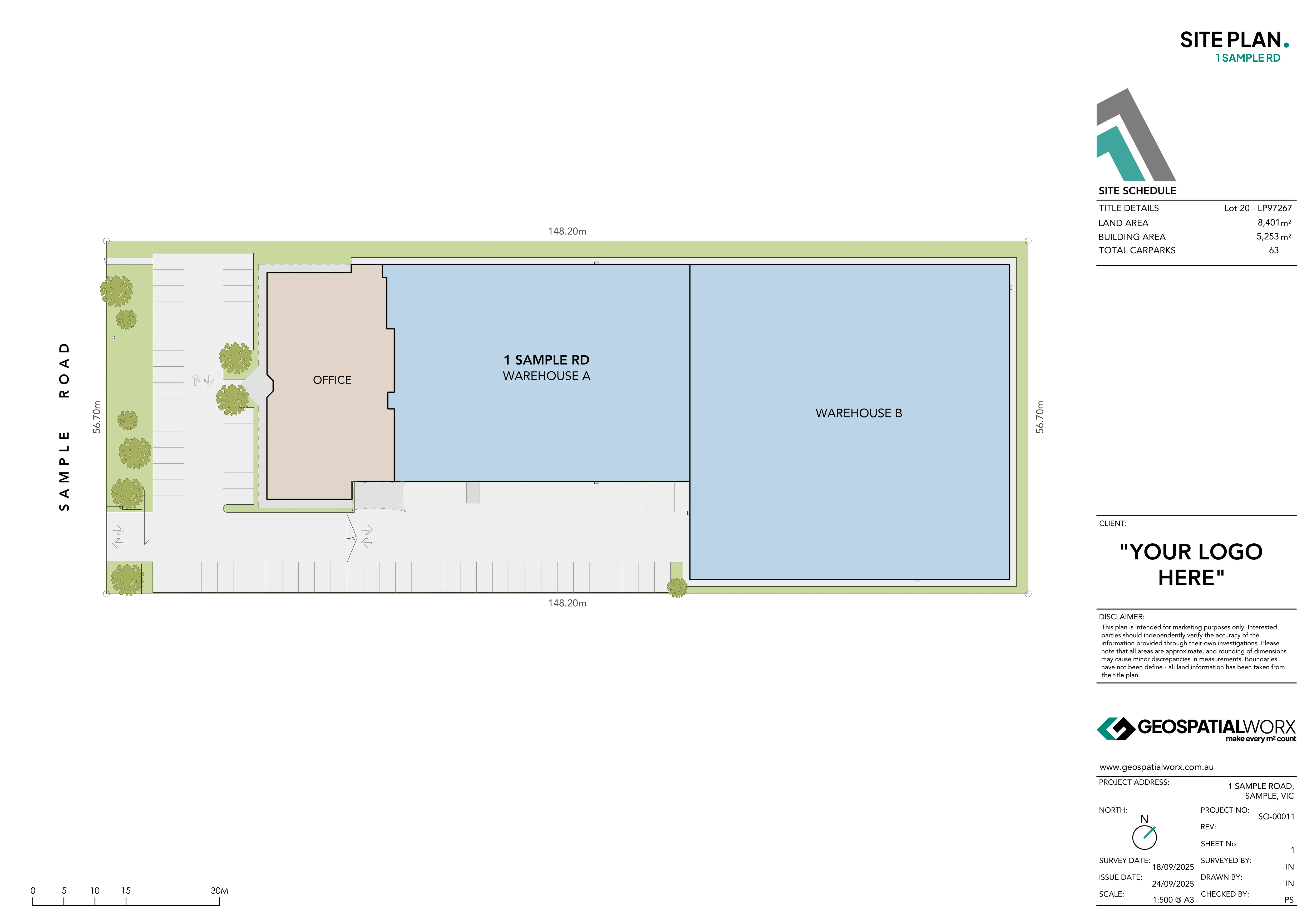 Floor Plan for marketing purposes of a office tenancy including workstations