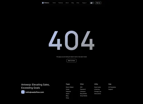 SaaS Webflow Template -Antwerp - Created by Wedoflow.com and Azwedo.com
