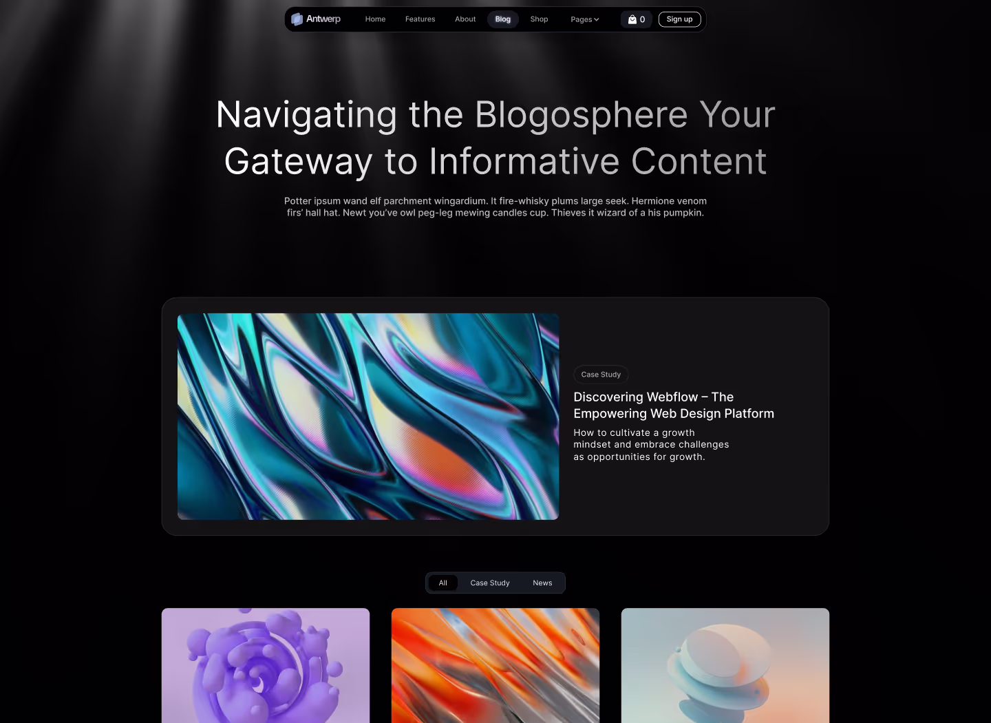 SaaS Webflow Template -Antwerp - Created by Wedoflow.com and Azwedo.com