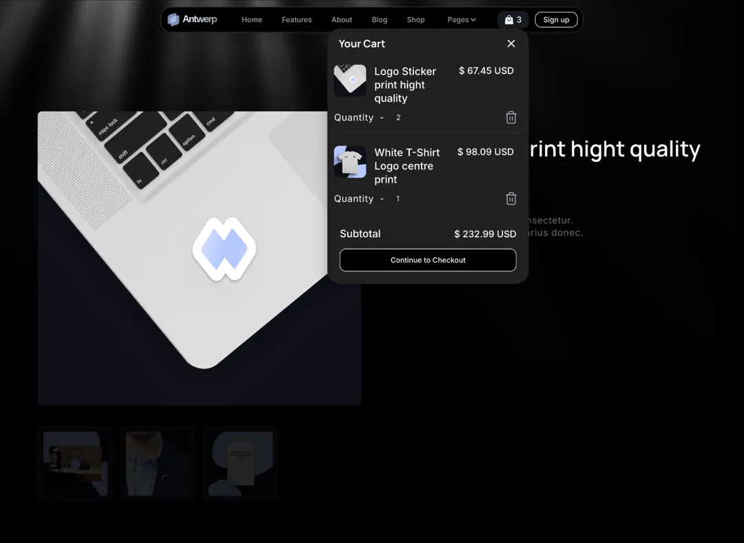 SaaS Webflow Template -Antwerp - Created by Wedoflow.com and Azwedo.com