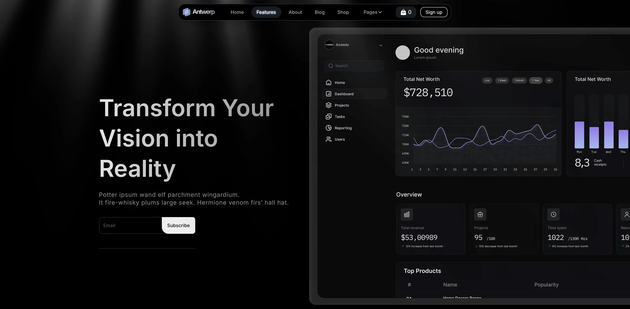 SaaS Webflow Template -Antwerp - Created by Wedoflow.com and Azwedo.com