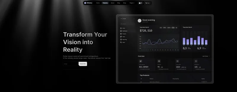 SaaS Webflow Template -Antwerp - Created by Wedoflow.com and Azwedo.com