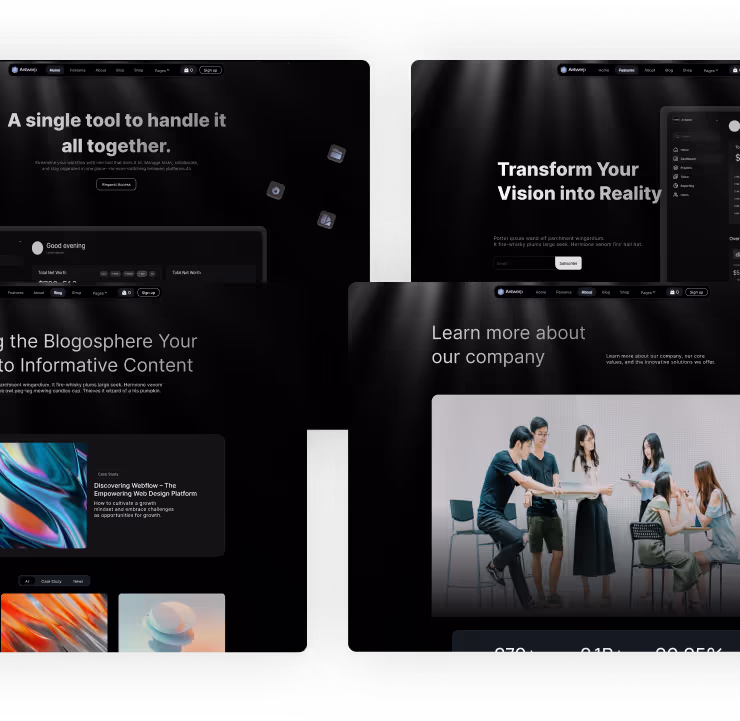 SaaS Webflow Template -Antwerp - Created by Wedoflow.com and Azwedo.com