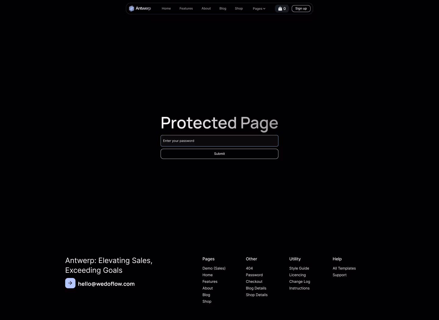 SaaS Webflow Template -Antwerp - Created by Wedoflow.com and Azwedo.com