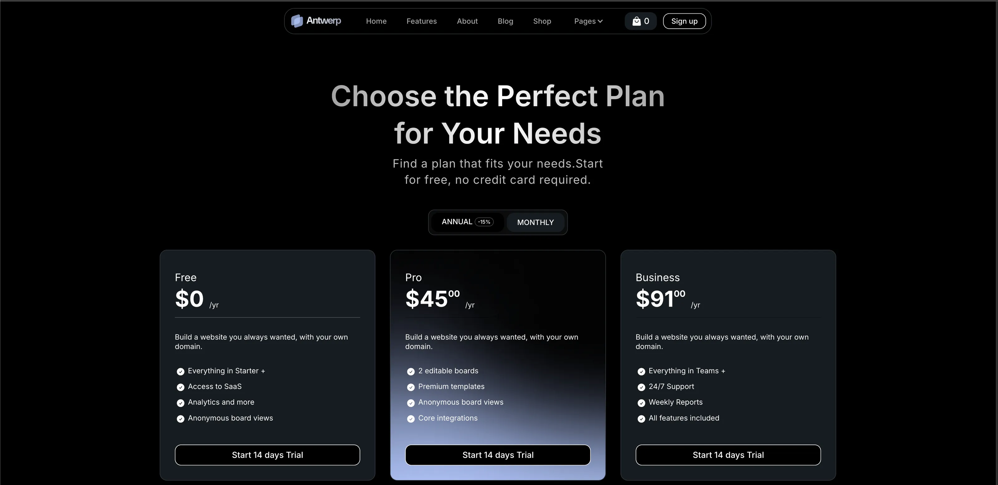 SaaS Webflow Template -Antwerp - Created by Wedoflow.com and Azwedo.com