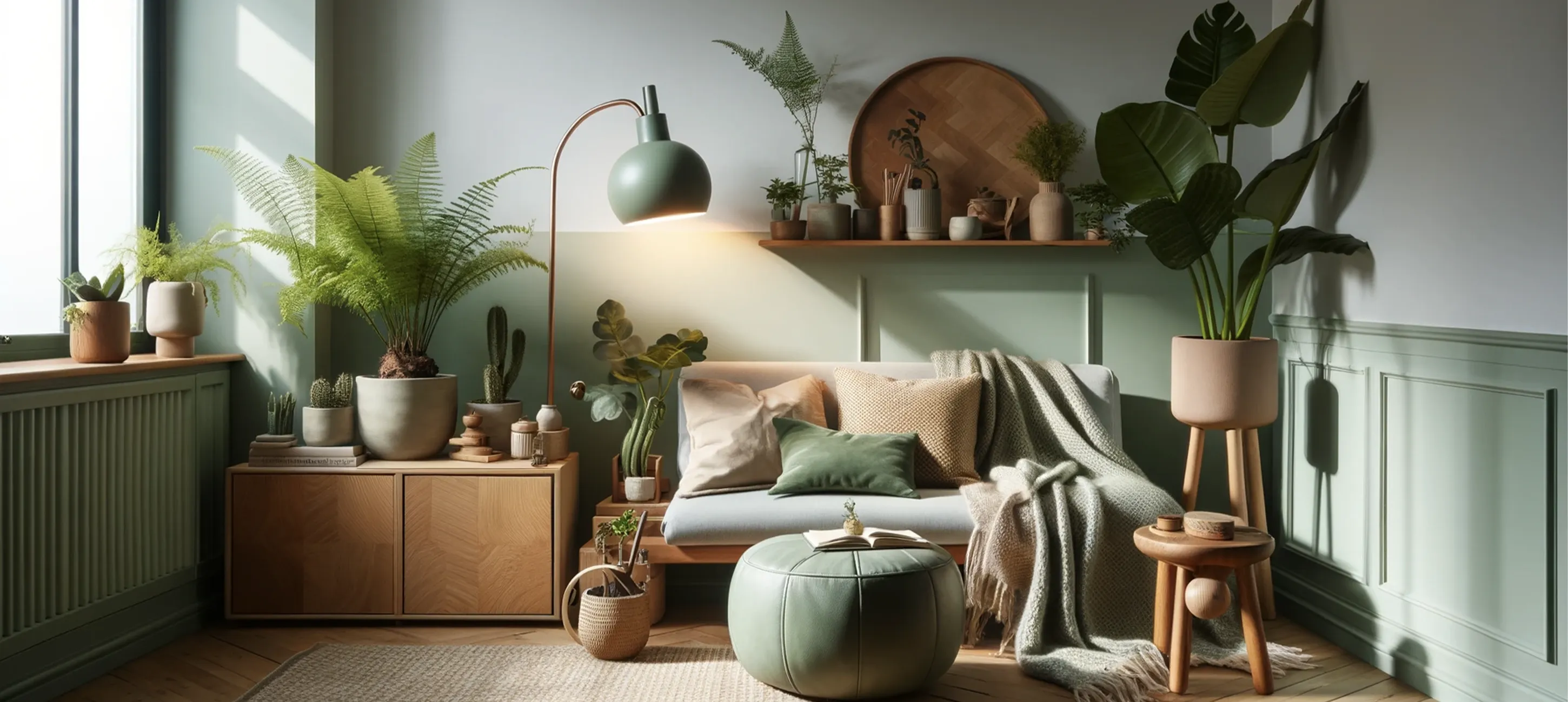 mintgroene kleur op muur