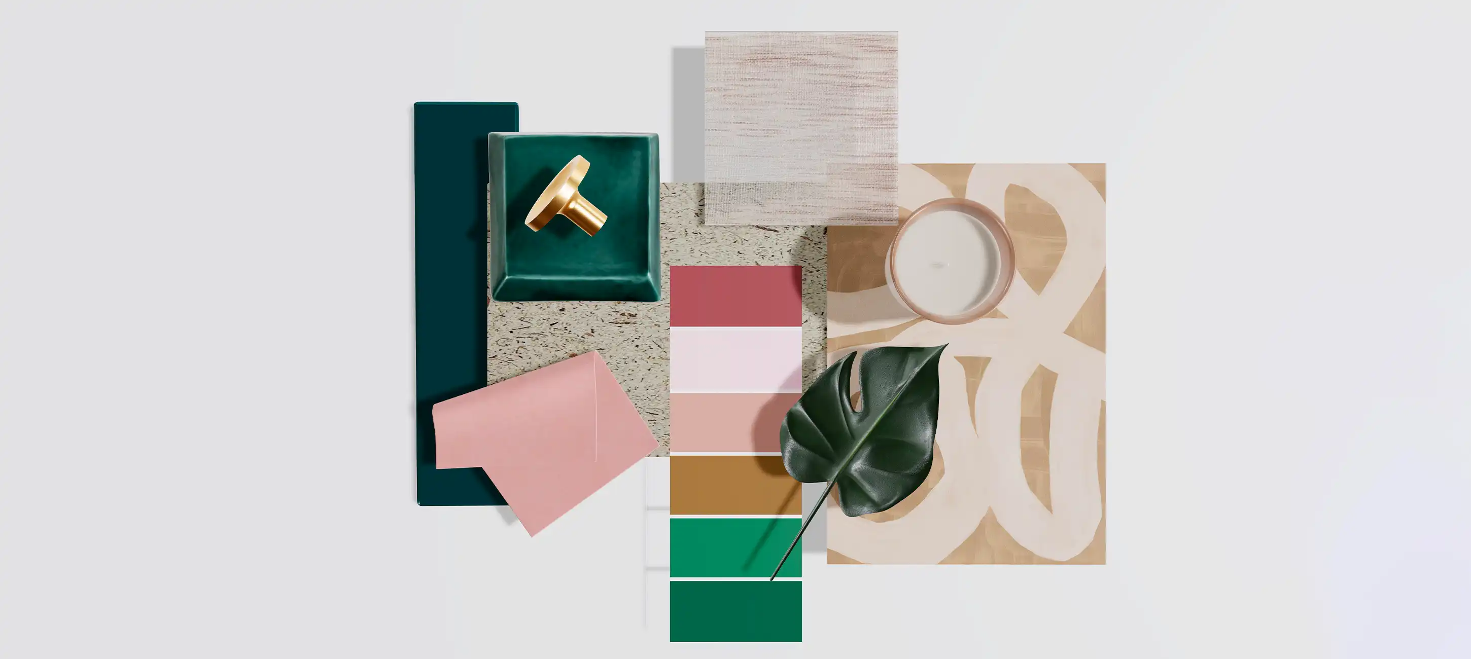 Moodboard smaragdgroen