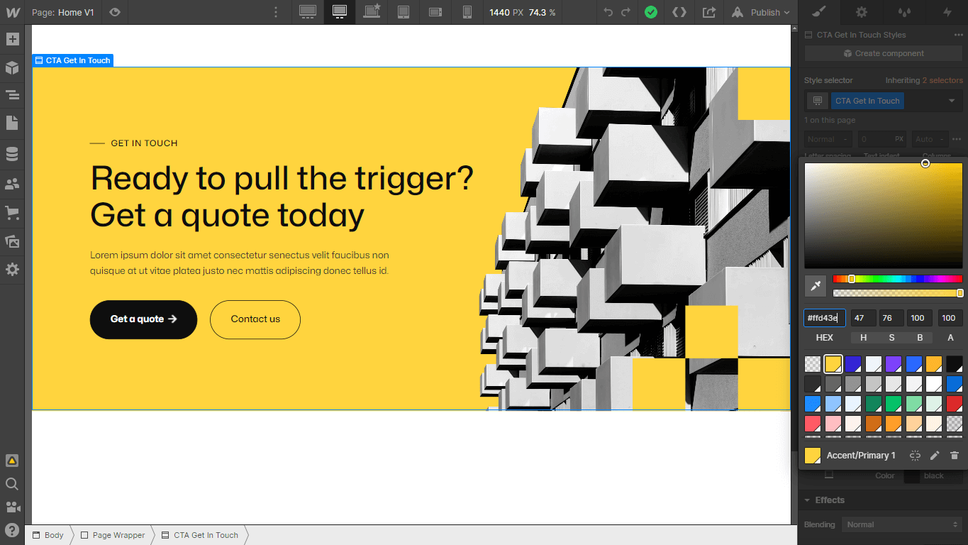 Color - Construcfy X Webflow Template
