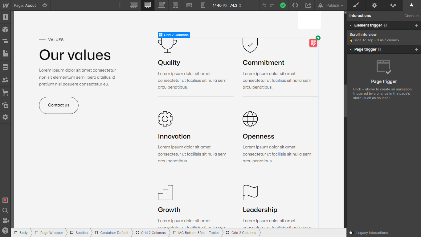 Animations - Construcfy X Webflow Template