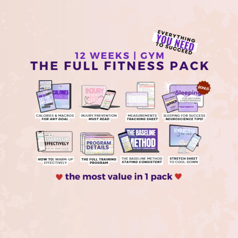 the full fitness pack with itemised cards - promo card