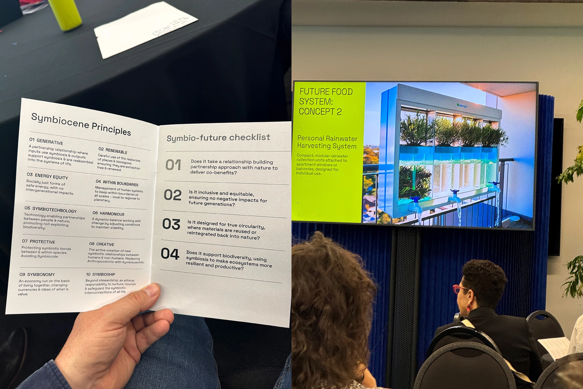 Symbiocene principles and future-focused sustainability concepts explored during AdaptNSW Forum sessions.