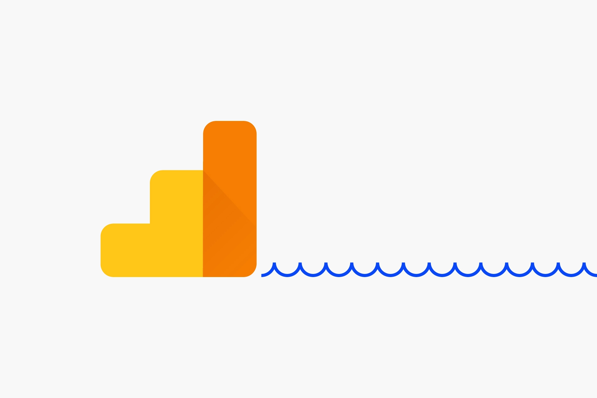 An illustration of the Google Analytics logo out at sea symbolising its retirement.