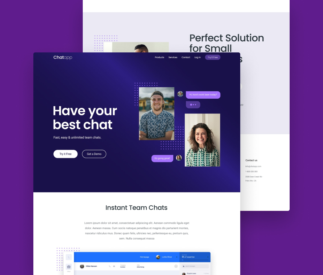 A mockup of a project